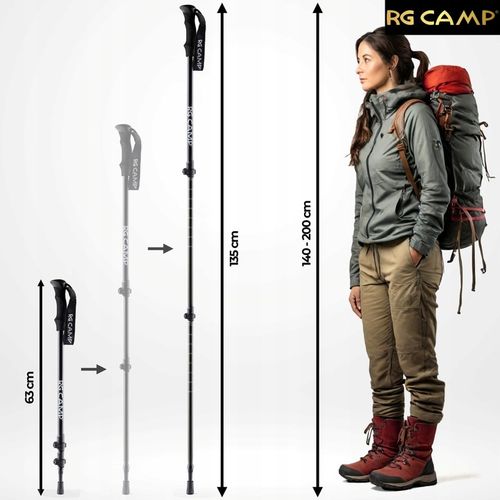 Kijki trekkingowe składane kije do nordic walking chodzenia po górach na Arena.pl