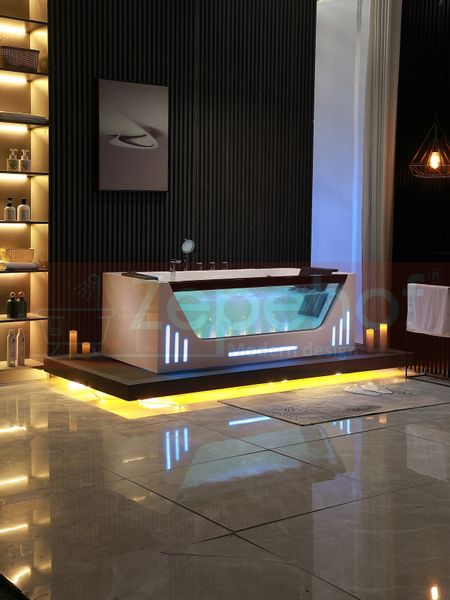 Wanna z hydromasażem EBX-7066 white prostokątna 170cmx78cmx61cm Wodosp zdjęcie 57