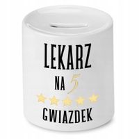 Skarbonka Dla Lekarza Doktora Na 5 Gwiazdek Z Nadrukiem Ze Zdjęciem