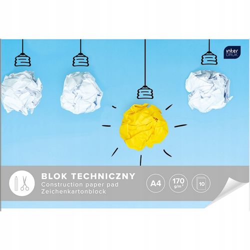 blok techniczny a4/10k biały 170g  a'10 0005 na Arena.pl