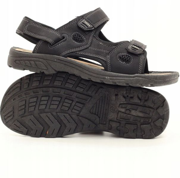 SANDAŁY MĘSKIE CZARNE SPORTOWE REGULACJA NA RZEP zdjęcie 6