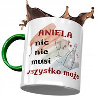 Kubek Zielony Dla Anieli Przyjaciółki Na Prezent Z Nadrukiem Ze Zdjęciem
