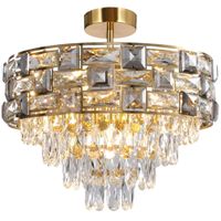 Sufitowa lampa kryształowa Luxuria ML8894 Milagro pałacowa złota