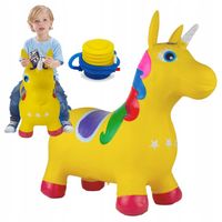 SKOCZEK GUMOWY DO SKAKANIA POMPOWANY KONIK JEDNOROŻEC max do 140KG + POMPKA