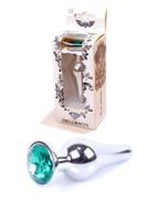 plug jewellery silver butt plug  green