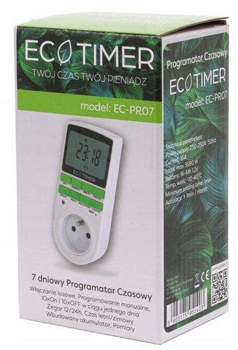 PROGRAMATOR CZASOWY WŁĄCZNIK WYŁĄCZNIK TIMER CYFROWY LCD - Polskie Menu na Arena.pl