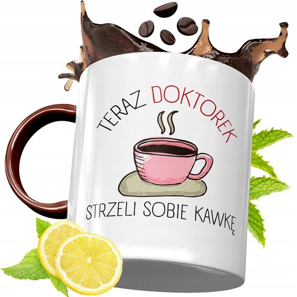 Kubek Bordowy Dla Doktora Na Urodziny Prezent Z Nadrukiem Ze Zdjęciem zdjęcie 1