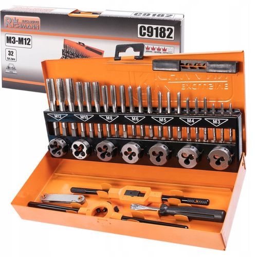 ZESTAW GWINTOWNIKÓW I NARZYNEK M3-M12 32el RICHMANN C9182 KALIBROWNIKI na Arena.pl