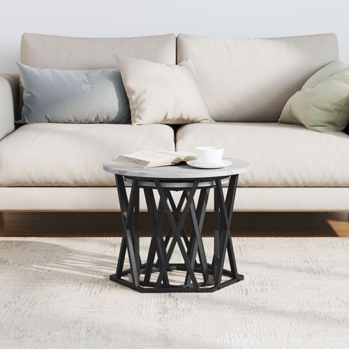 Zestaw Nesting Stolików 2 sztuki Szary Sonoma z drewna inżynieryjnego na Arena.pl