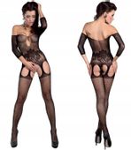 Ponętny Bodystocking W Kwiaty - LivCo Corsetti Adiva S-L (uniwersalny)