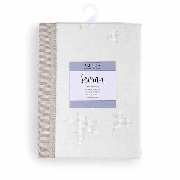 TCLOTH/AH/SEVRAN/BEIGE+WHITE/140X400 zdjęcie 3