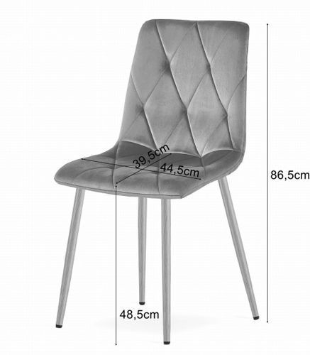 Krzesło LIBRA - czarny aksamit / nogi kolor drewna x 3 na Arena.pl