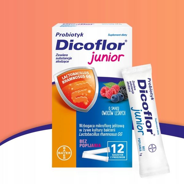 DICOFLOR JUNIOR probiotyk dla dzieci 3x12 sasz. zdjęcie 4