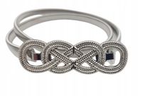 Pasek damski sprężynka złoty srebrny