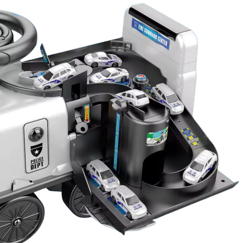 Autko Pojazd Policyjny 2W1 Jeździk 4 Autka Tor Samochodowy Dźwięki Światła na Arena.pl