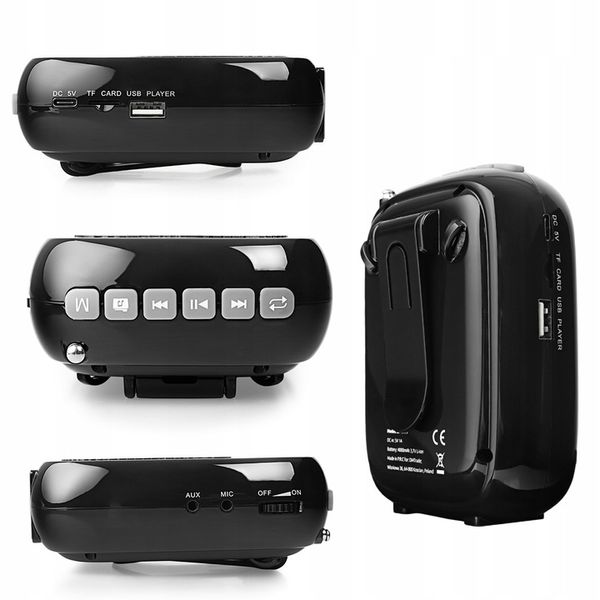 Przewodowy wzmacniacz głosu mikrofon SP-VA11 +FM przewodnik, nauczyciel zdjęcie 2