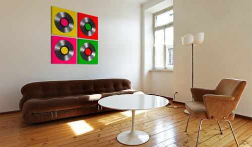 Obraz - Winyle: Pop art Rozmiar - 40x40 na Arena.pl