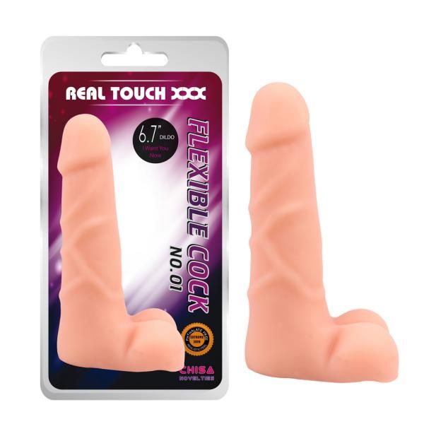 Real Touch XXX 6.7 Flexible Dildo z jądrami No.02 zdjęcie 1
