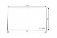 szyba przednia ciągnika C-360 MF 255 kabina Naglak Koźmin