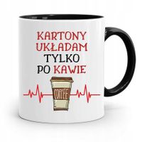 Kubek Czarny Dla Magazyniera Tylko Po Kawie Z Nadrukiem Ze Zdjęciem