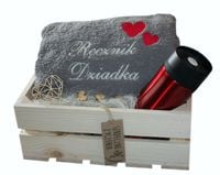 Prezent Ręcznik haft + kubek termiczny dla dziadka