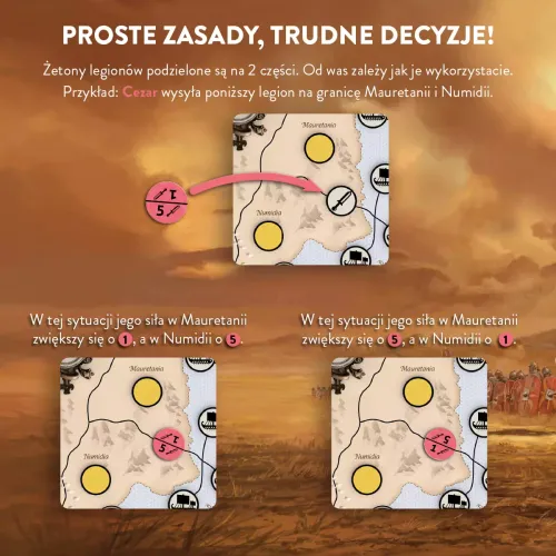 Cezar - szybka strategiczna dwuosobowa gra planszowa pojedynek area control na Arena.pl