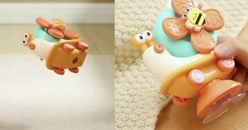 INTERAKTYWNY SENSORYCZNY ŚLIMAK 4w1 SPINER Z PRZYSSAWKĄ DLA NIEMOWLĄT na Arena.pl