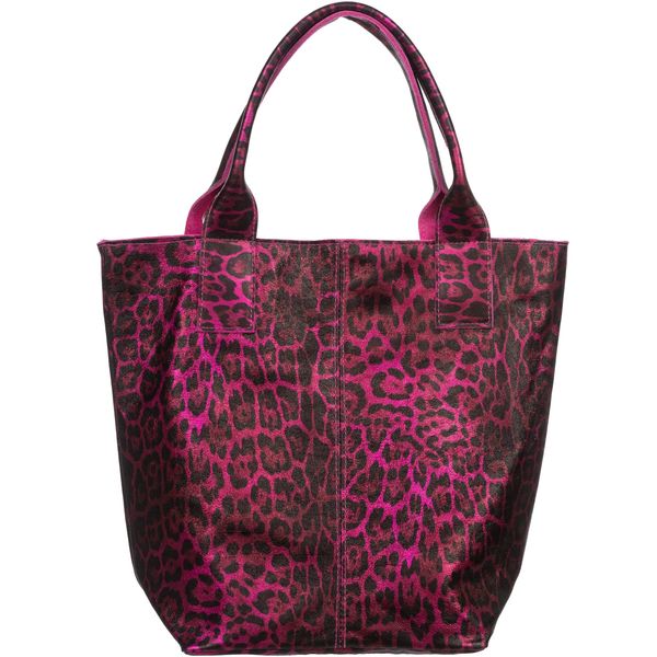 VERA PELLE torebka damska skórzana shopper w panterkę V515 camel zdjęcie 5