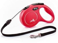 Smycz automatyczna dla psa z blokadą Flexi New Classic linka M 5m czerwona