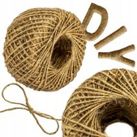 Naturalny sznurek jutowy 200 m dekoracyjny kraftowy pakowy