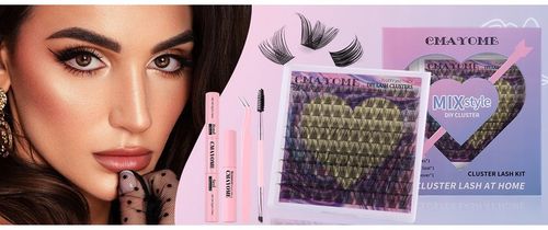 RZĘSY BONDINGOWE ZESTAW STARTOWY RZĘSY DIY 120 KĘPEK D CURL CLUSTER LASHES na Arena.pl