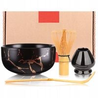 Zestaw prezentowy do herbaty matcha | czarka miotełka podstawka łyżeczka