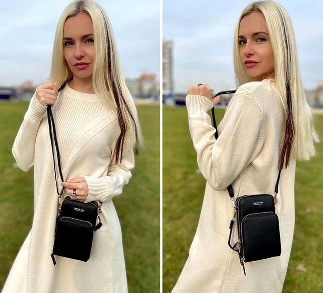 Damska Torebka Na Telefon Mini Portfel Listonoszka zdjęcie 13