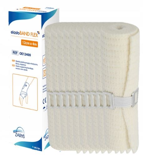BANDAŻ ZARYS ELASTOBAND FLEX 12cm x 4m 10szt zdjęcie 1