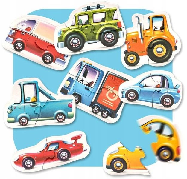 Zestaw Puzzle Autka Auta Samochody Układanie Wzory Cubika 15245 zdjęcie 3