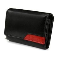 BELTIMORE portfel damski skórzany klasyczny elegancki poziomy P230 czarny