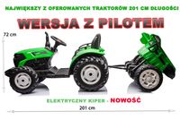 OLBRZYMI TRAKTOR 24 V Z PRZYCZEPĄ I ELEKTRYCZNIE PODNOSZONYM KIPREM/HC306