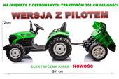 OLBRZYMI TRAKTOR 24 V Z PRZYCZEPĄ I ELEKTRYCZNIE PODNOSZONYM KIPREM/HC306