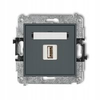 Karlik MINI Gniazdo ładowarka USB 5V 2A grafit mat
