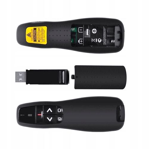 WSKAŹNIK PILOT SLAJDER DO PREZENTACJI PREZENTER LASEROWY CZARNY USB na Arena.pl