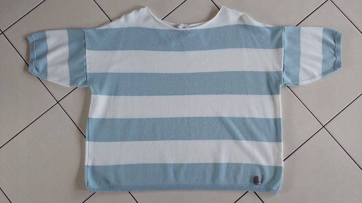 COCOMORE Sweterek Bluzka w Pasy Amarantowy + Pomarańczowy zdjęcie 2