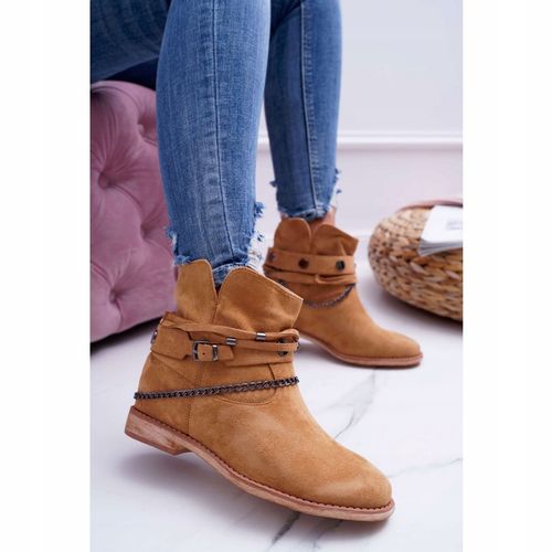 Damskie Botki Na Koturnie A3705 Camel r.38 na Arena.pl