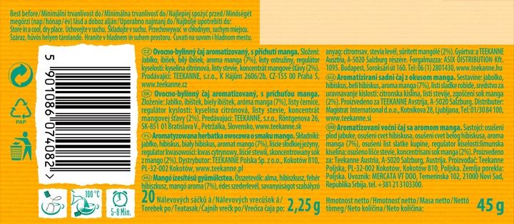 (x6) TEEKANNE Herbata Carribean Mango 20tb zdjęcie 3
