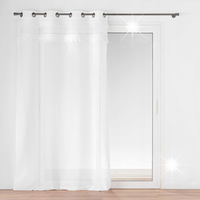 FIRANA OKIENNA Z FRĘDZLAMI NA KÓŁKACH BIAŁA FIRANKA DO SALONU 140 x 240 cm