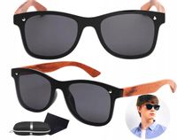 Nerdy Drewniane Okulary Polaryzacyjne Uv400 Etui