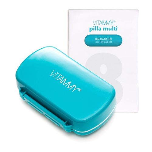 POJEMNIK ORGANIZER KASETKA PUDEŁKO NA LEKI PODRÓŻNY VITAMMY PILLA MULTI 8 na Arena.pl