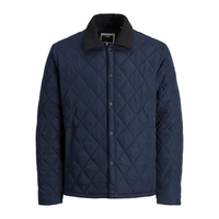 JACK AND JONES Mens Lord Quilted Jacket Navy Blazer