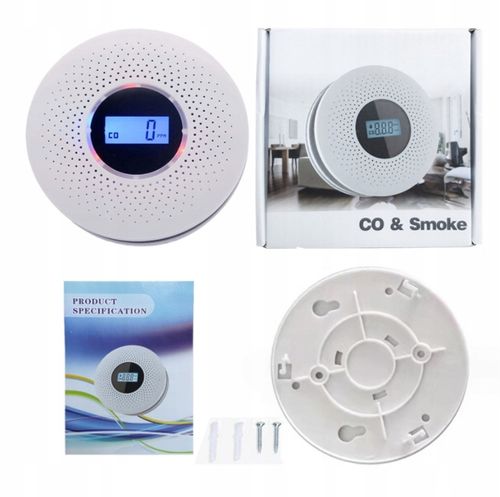 Bezprzewodowy Czujnik dymu i gazu CO czadu tlenku węgla 85dB alarm na na Arena.pl