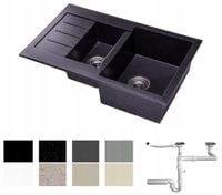 ZLEW ZLEWOZMYWAK GRANIT 8 kolorów 76x48 + SYFON