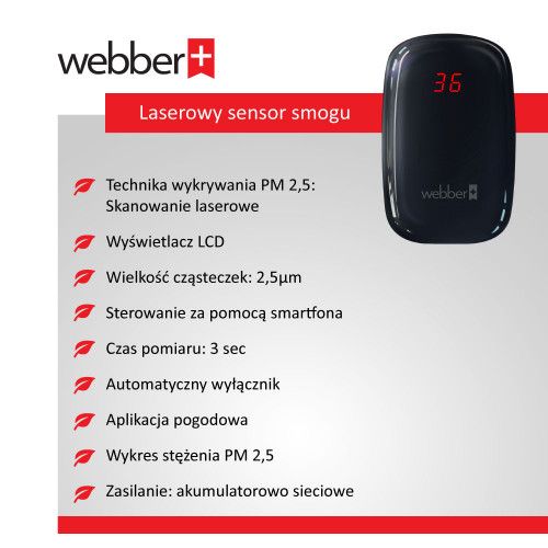 LASEROWY SENSOR POWIETRZA BLUETOOTH PM25 PM10 DOKŁADNA POGODA na Arena.pl